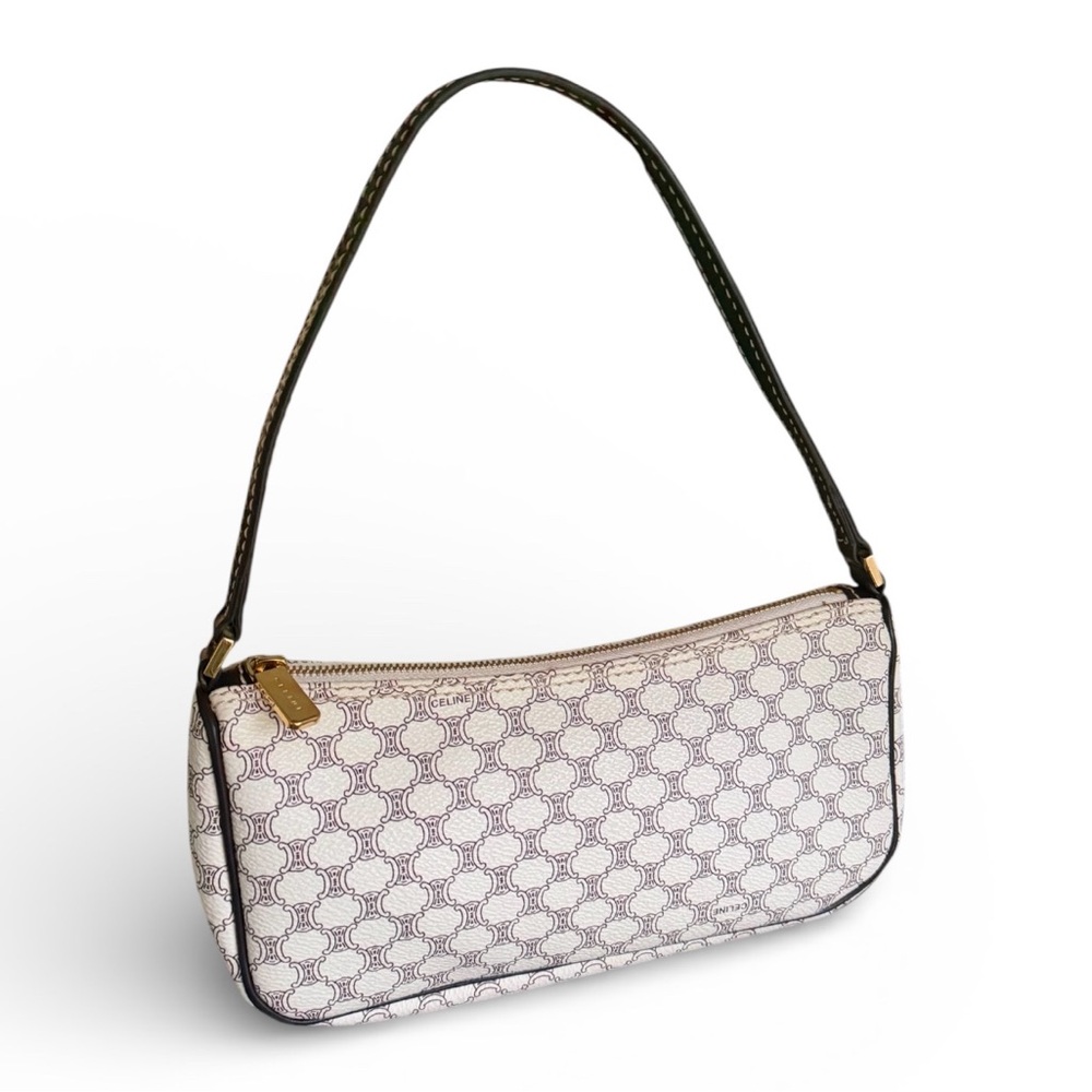 CELINE Macadam Triomphe Monogram Pochette Shoulder Bag Vintage